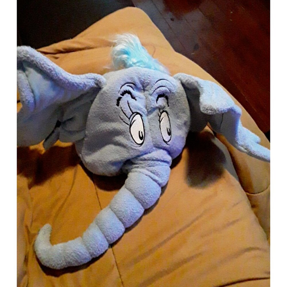 HORTON Hears A Who Plush 2013 Kohls Cares Blue Elephant Stuffed Animal HAT Seuss
